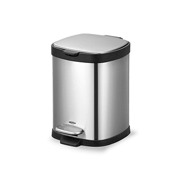 Lixeira Inox Brinox Frame Aço Escovado com Pedal 12L