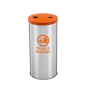 Lixeira Inox Coletor de Pilhas e Bateria 25L