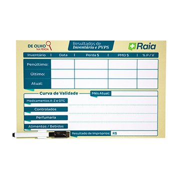 Placa Curva de Validade Raia Rebrend