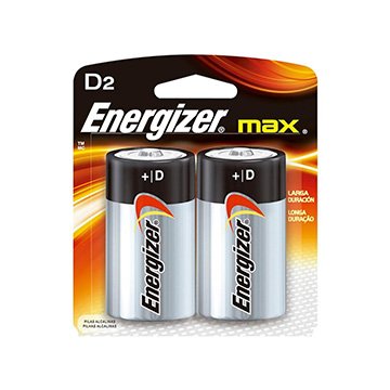 Pilha Alcalina D Energizer Max E000622505 2UN