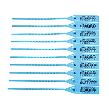 Lacre de Segurança Bradesco 17,9cm Azul PCT 100UN