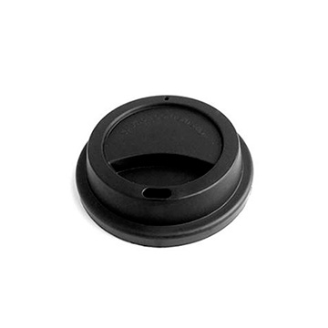 Tampa Versaline PP Preta Copo de Papel PD 210ml CX 500UN