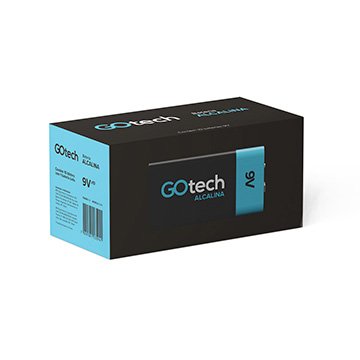 Bateria Alcalina Go Tech 9V 6LR61 CX10BL