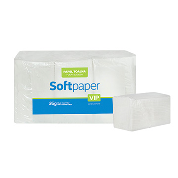 Papel Toalha Interf Softpaper Vip FS 26g CX 2.400UN