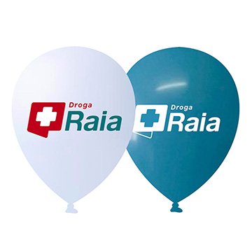 Balão Droga Raia Branco /Azul PCT 50UN Novo