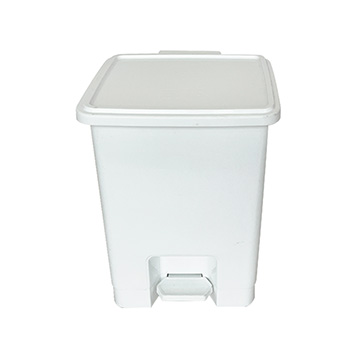Lixeira Plástica Branca com pedal Wite 15 litros