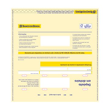 Envelope  BB Depósito Dinheiro CertFSCMisto70% CU COC855709