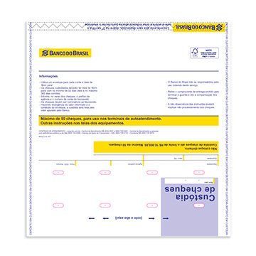 Envelope  BB Custódia Cheque CertFSCMisto70% CU COC855709