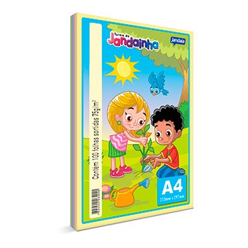 Papel A4 Jandainha Colorido 75gr PCT C/100fls