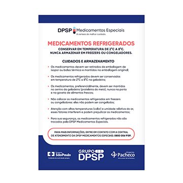 Etiqueta Adesiva DPSP Med. Refrigerados 10X15cm RL 50UN