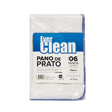 Pano de Prato Everclean 30g Alvejado 30x50cm PCT 6UN