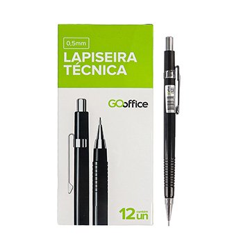 Lapiseira Técnica 0,5mm Preta Go Office CX 12UN