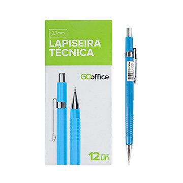 Lapiseira Técnica 0,7mm Azul Go Office CX 12UN
