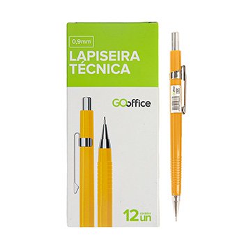Lapiseira Técnica 0,9mm Amarela Go Office CX 12UN