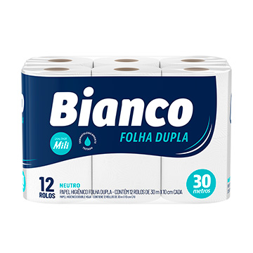 Papel Higiênico Rolo 30m Bianco FD PCT 12UN