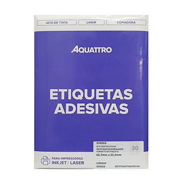 Etiqueta Adesiva Aquattro 25,4x66,7mm PCT 10fls
