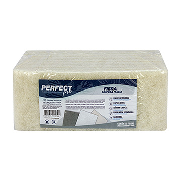 Fibra Perfect Pro Limpeza Leve Branca PCT 10UN