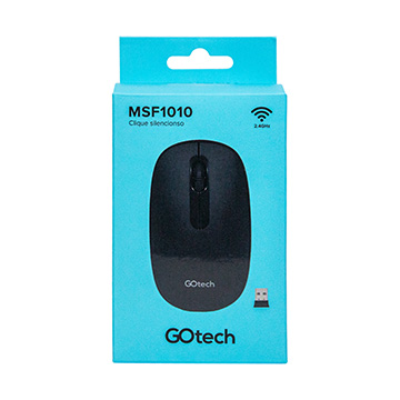 Mouse Sem Fio Preto 2,4GHz MSF1010 | GoTech