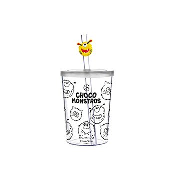 Copo Chocomonstro Amarelo com Brinde CX 25UN