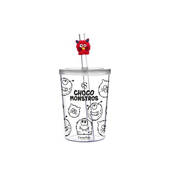 Copo Chocomonstro Vermelho com Brinde CX 25UN
