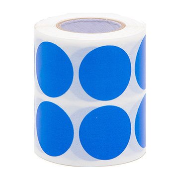 Etiq. Couchê 25mm Redonda Azul RL 630UN