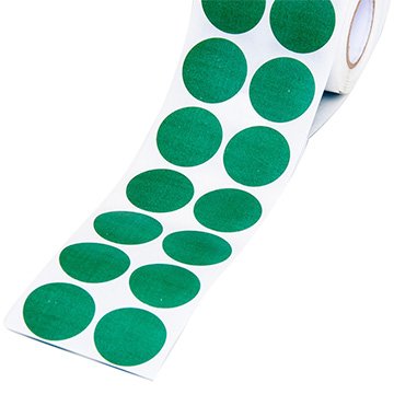 Etiq. Couchê 25mm Redonda Verde RL 630UN