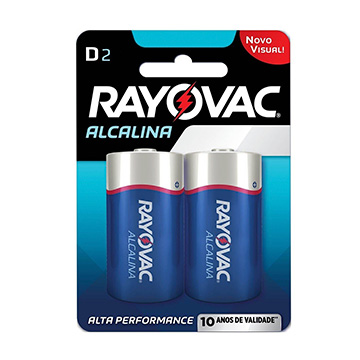 Pilha Alcalina Rayovac D 20220 SM24 2UN