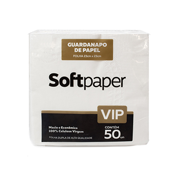 Guardanapo Folha Dupla Softpaper 23x23cm PCT 50 UN