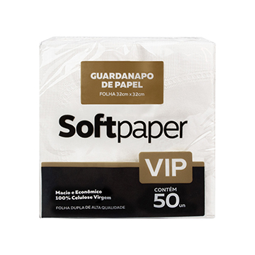 Guardanapo Folha Dupla Softpaper 32x32cm PCT 50 UN