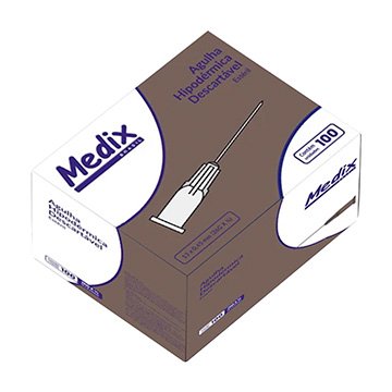 Agulha Hipodérmica 13 X 0,45mm Marrom CX 100UN