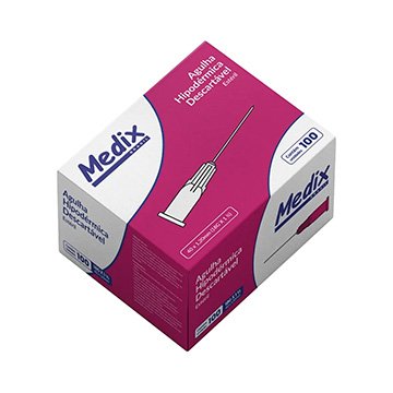 Agulha Hipodérmica 40 X 1,20mm Rosa CX 100UN