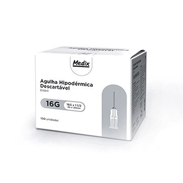 Agulha Hipodérmica 40 X 1,60mm Branco CX 100UN