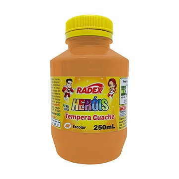 Tinta Tempera Guache Radex 250ml Laranja PCT 3UN
