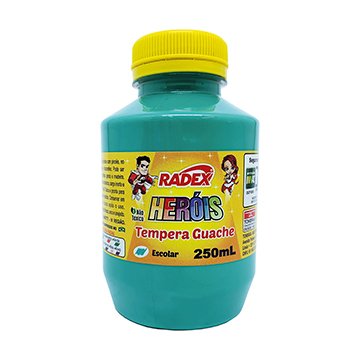 Tinta Tempera Guache Radex 250ml Verde Claro PCT 3UN
