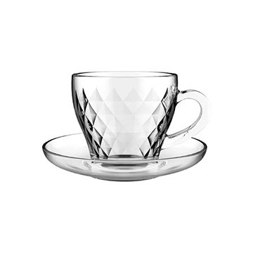 Conjunto de Xícaras com Pires 90ml 6UN