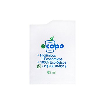 Copo De Papel Descartável Tipo Envelope 85ml Ecopo CX 250UN