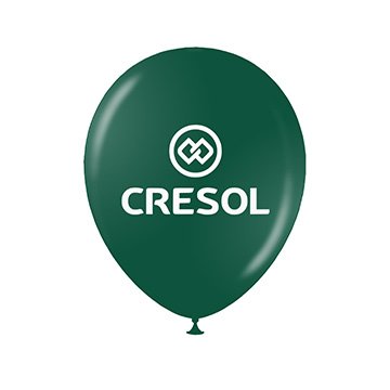 Balão Cresol 9" Verde Escuro PCT 100UN