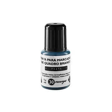 Tinta para Marcador de Quadro Branco Preta 20ml | BRW