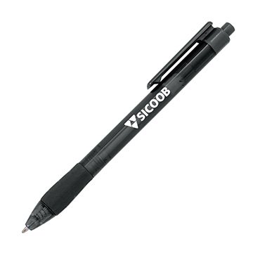 Caneta Plástica Sicoob Preto PCT 50 UN