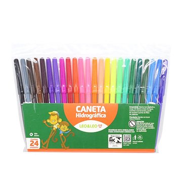 Caneta Hidrográfica Leo e Leo 24 Cores