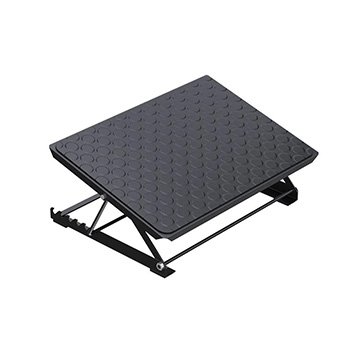 Apoio para Pés Ergonômico Shark Aço 7 Alturas Preto