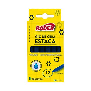 Giz de Cera Estaca Azul 12 unidades | Radex