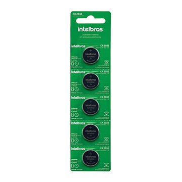 Bateria de Lítio Intelbras CR 2032 Botão 3V 5UN