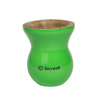 Cuia Madeira Imbuia Verde Sicredi