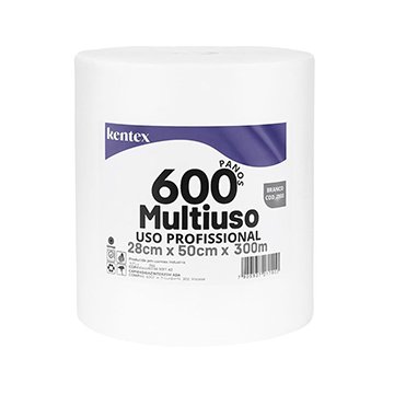 Pano Multiuso Reutilizável Branco Rolo 600 unidades | Kentex