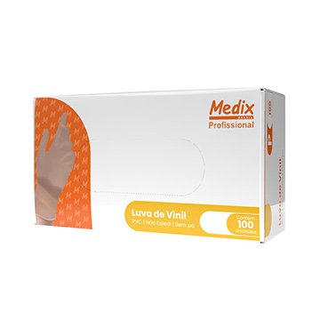 Luva Vinil Medix Descartável sem Pó G CX 100UN
