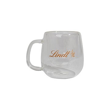 Xicara Café Vidro Duplo 100ml Lindt CX 2UN
