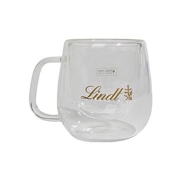 Xicara Chá Vidro Duplo 200ml Lindt CX 2UN