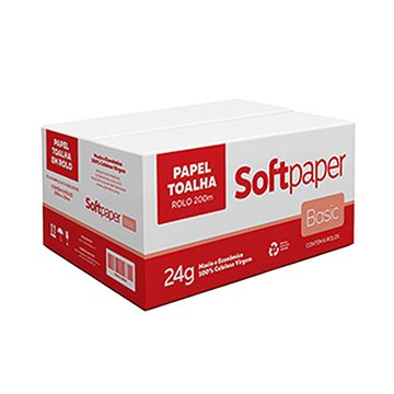 Papel Toalha Bobina 200m Softpaper Basic FS 24g FD 6UN