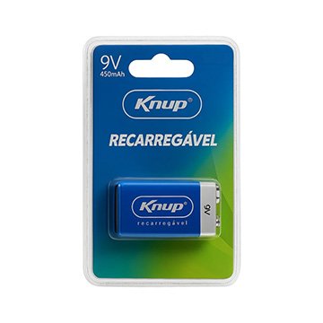 Bateria Recarregável Knup 9V 450mAh